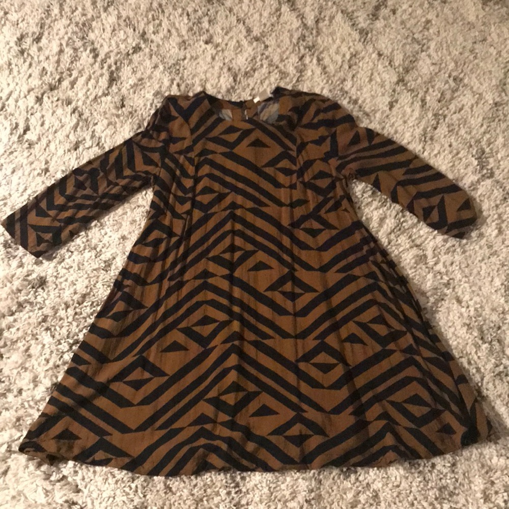 Black and brown striped dress